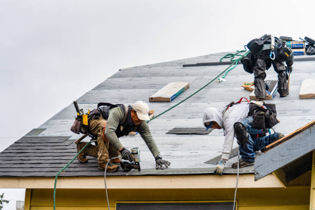Professional Gutter Installation technician working in Smallwood, NY